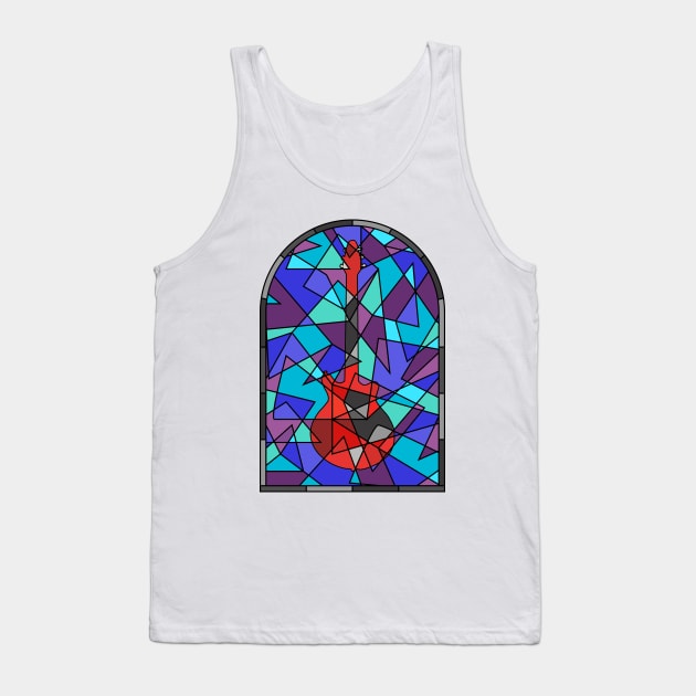 Church of Rock Stained Glass Red Special Guitar Tank Top by gkillerb